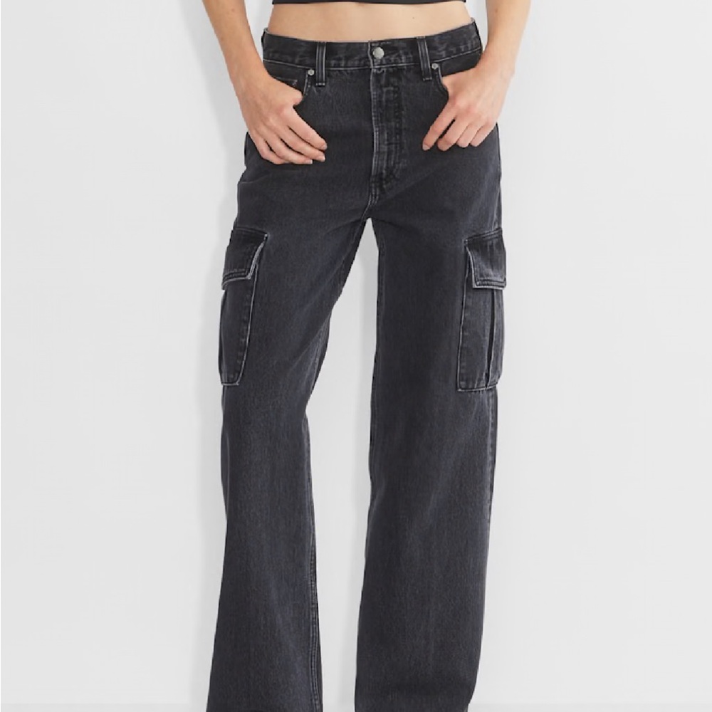 Women's Black Cargo Jeans